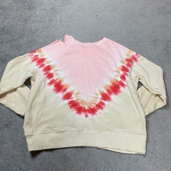Brand New Wildfox Women’s XS Tie Dye Pullover Sweater Crewneck Pink - Picture 2 of 5
